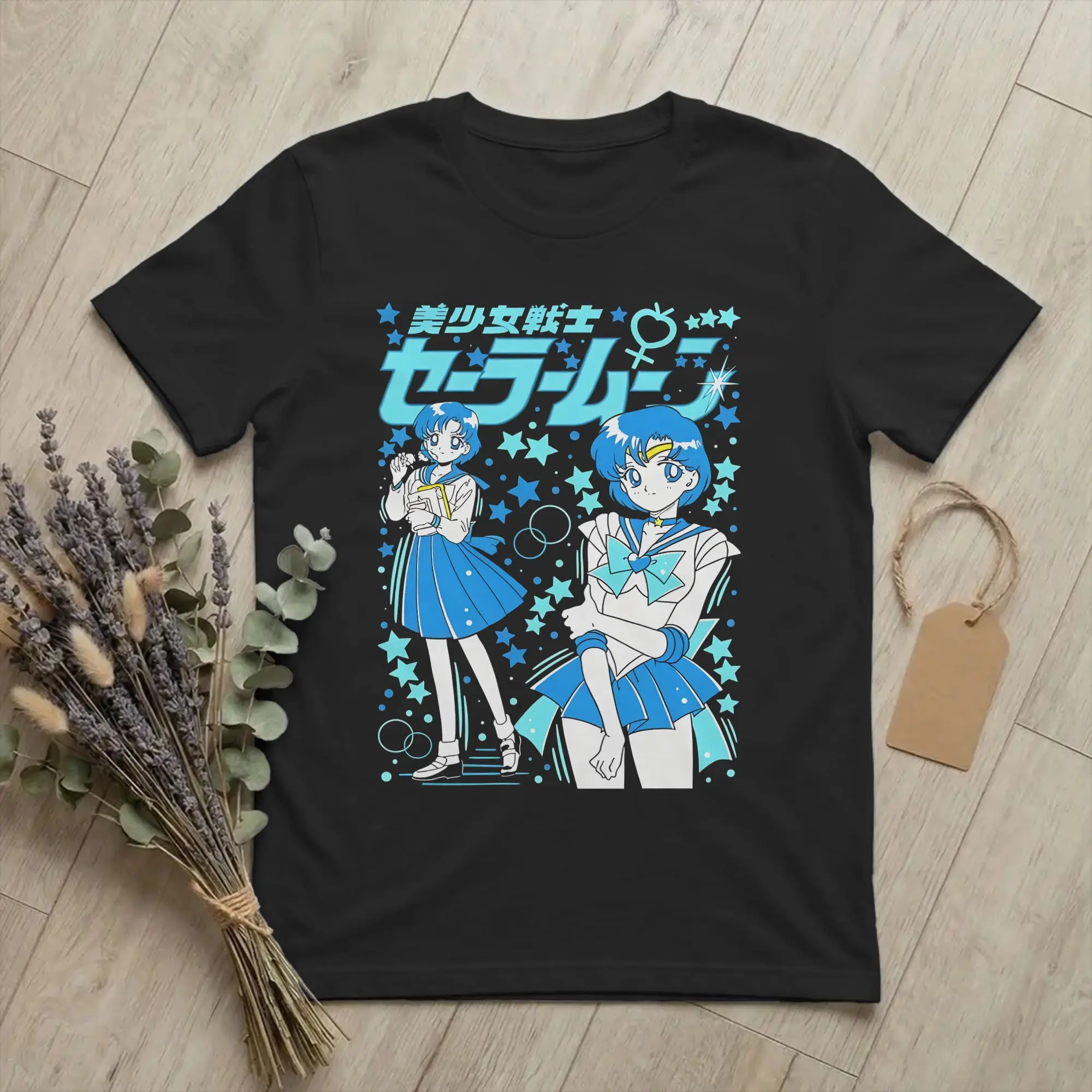 Sailors Moons Ami Mizuno T-Shirt Men Cotton Tops Funny  Crewneck Short Sleeve
