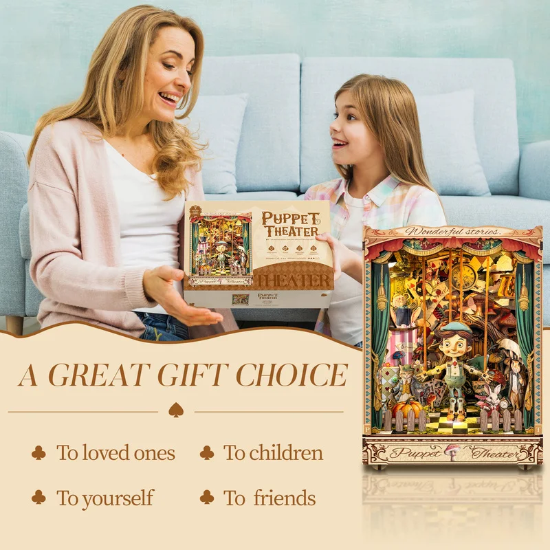 Diy Wooden Bookshelf Miniatures 3d Figurines Kits Key Tracking Crafts Bookends Handmade Book Nook For Home Decor Friends Gifts