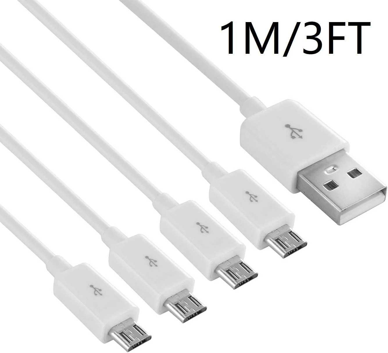 1meter 3ft 4 in 1 Micro USB charger cable Power 4 Micro USB Devices At Once