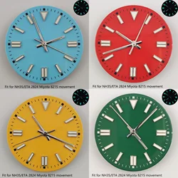 Dial suitable for NH35/ETA 2824 Miyota 8215 movement 28.5mm dial blue green luminous accessories