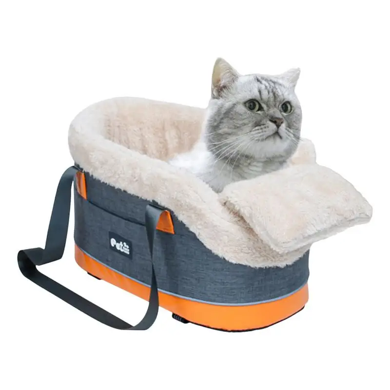 

Pet Safety Carrier Adjustable Dog Cat Travel Bags Car Seat Center Console Dog Booster Seat Out Carrying Cat Dog Bag With Straps