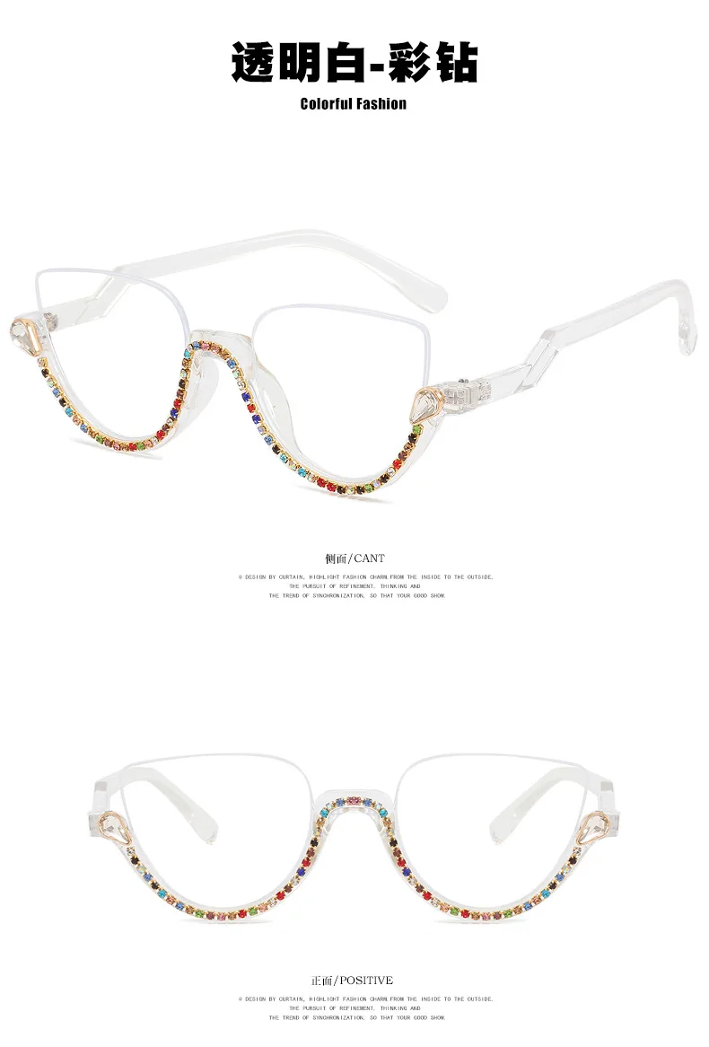 Strass Cat Eye Photochrome Myopie Gläser Frauen Fertig Brillen Weibliche Outdoor Verfärben Fahren Brillen – Detail 10