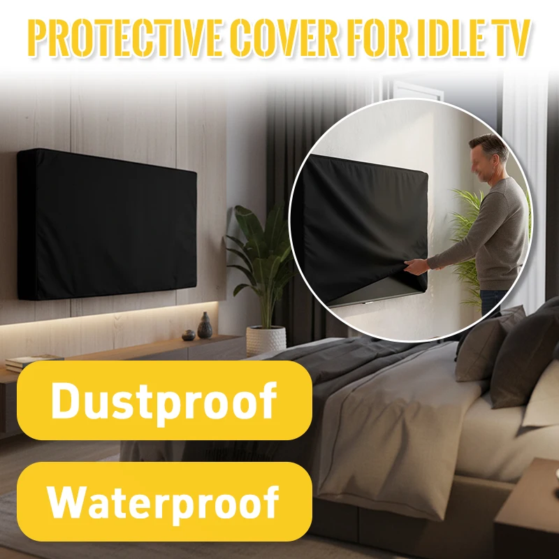 Weather and Dust Proof Outdoor TV Cover Beige 85 