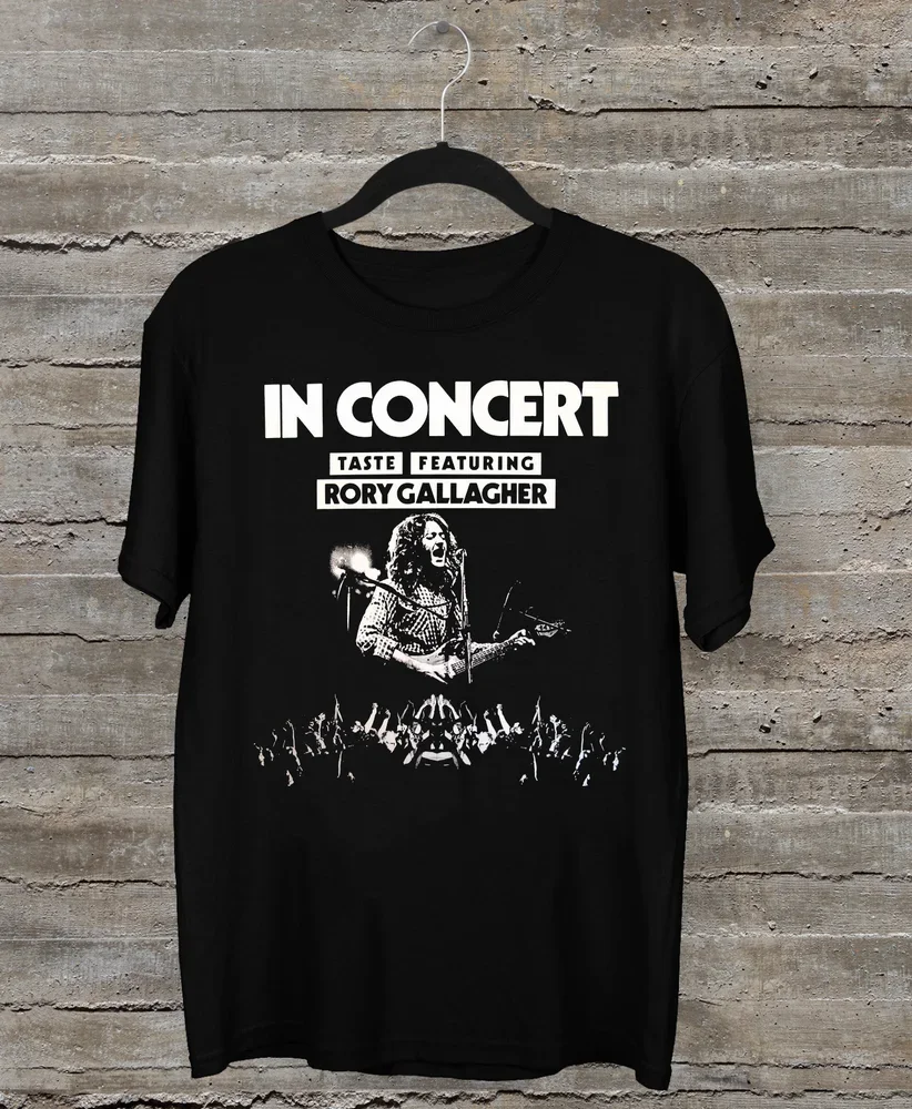 Taste Featuring Rory Gallagher In Concert Black S-5XL Unisex T-Shirt