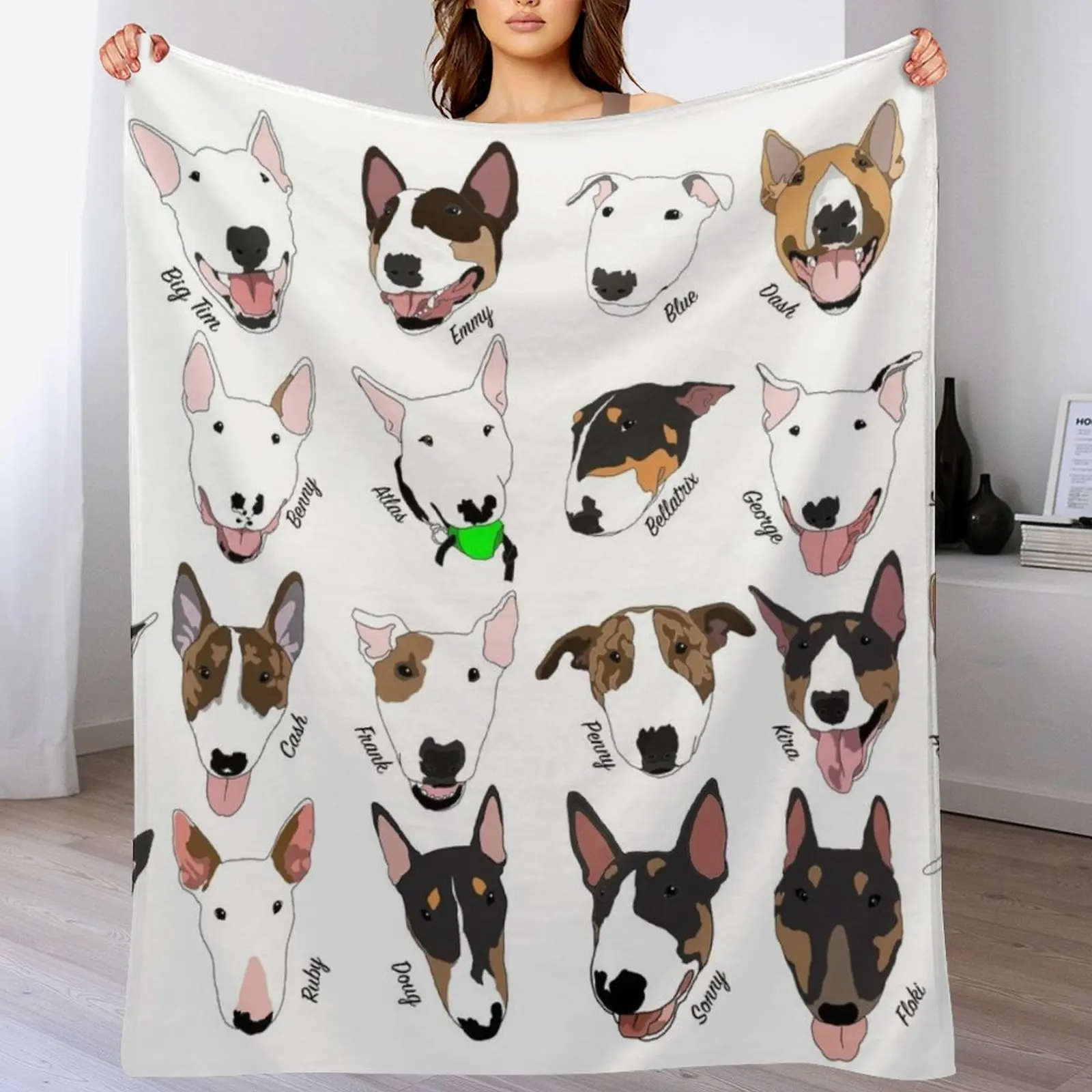 Glasgow Bull Terrier Club Throw Blanket Moving Tourist For Sofa Thin Blankets