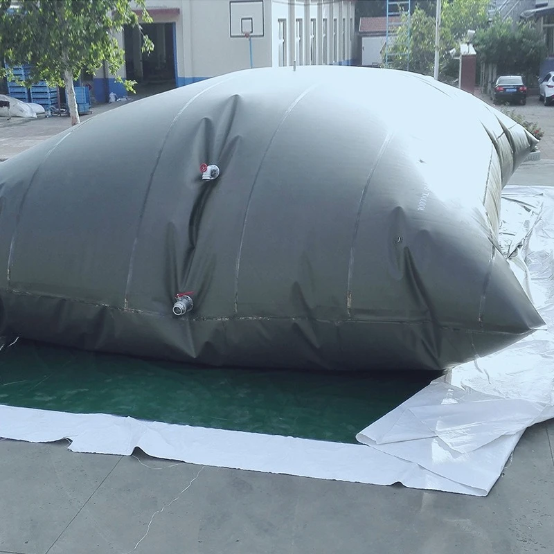 Foldable rubber liquid storage bag, bridge preloading, industrial airbag