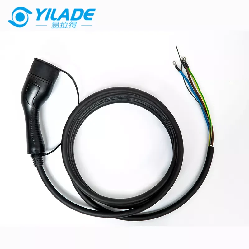 YILADE 32A 22KW EV Charger Plug Type2 Cable 1 Phase or 3 Phase Charging Station 16A 32A IEC62196-2 Cord for Electric Vehicle