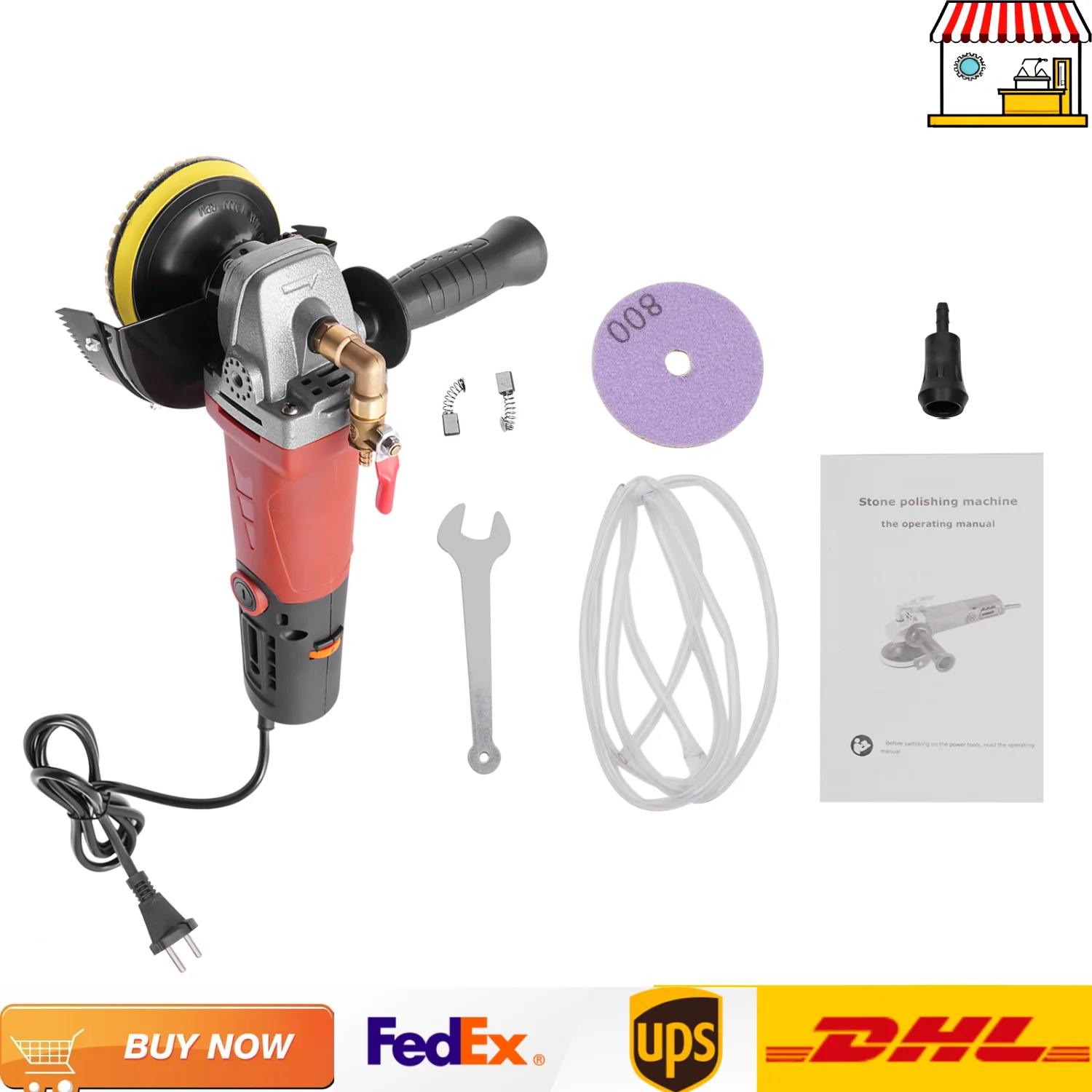 Smerigliatrice lucidatrice a umido per controsoffitto in granito/marmo |   Lucidatrice per calcestruzzo diamantata a velocità variabile a 6 marce