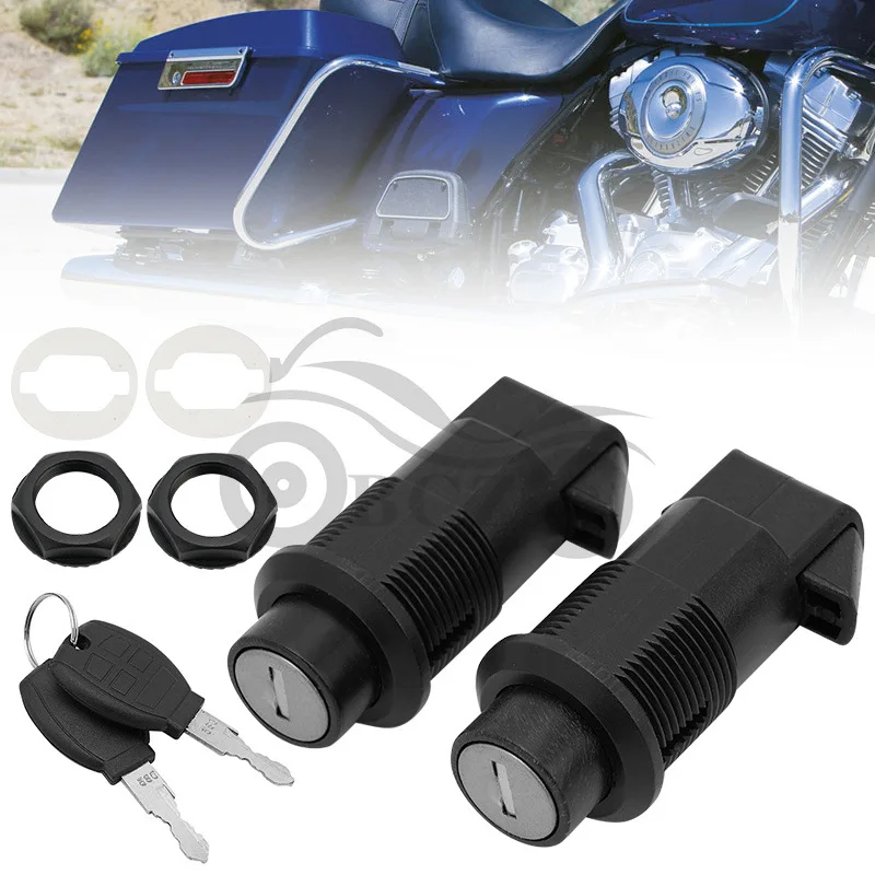 

Motorcycle parts, suitable for the side boxes of cruiser bobber motorcycles. Side box locks for side box modification