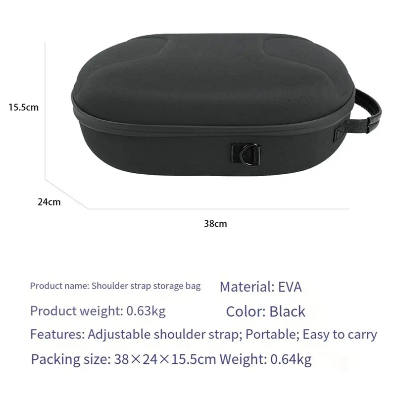 ABNR 4X VR Carrying Case For Oculus Quest 3 Portable Storage Bag Handlebar Suitcase For Meta Quest 3 Travel Box