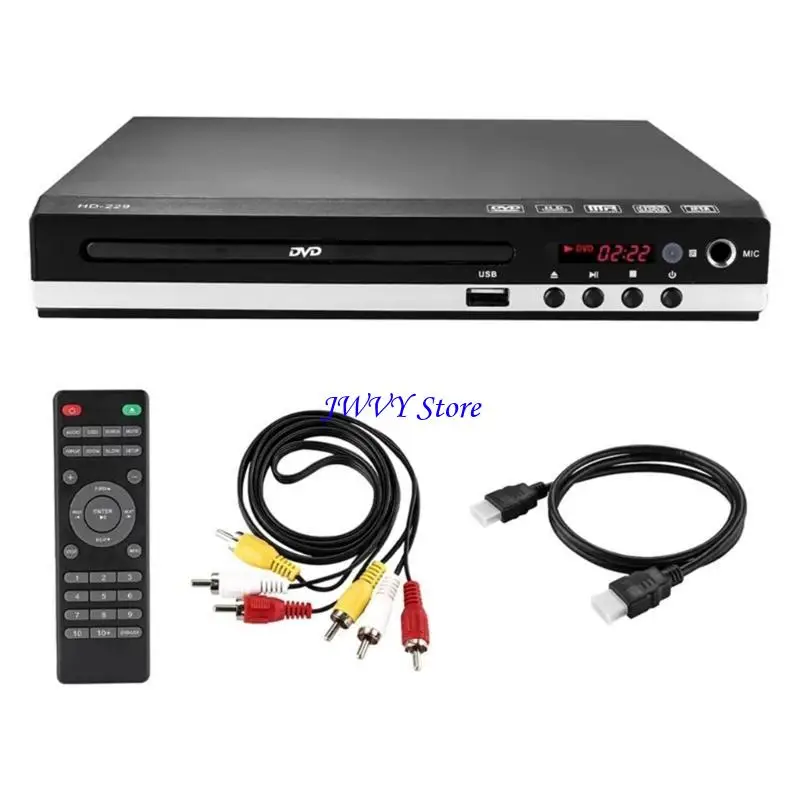 573A High Clear DVDs Player for IntelligentTV 1080P Output USB Input Support with Remote Functionality for Small Space