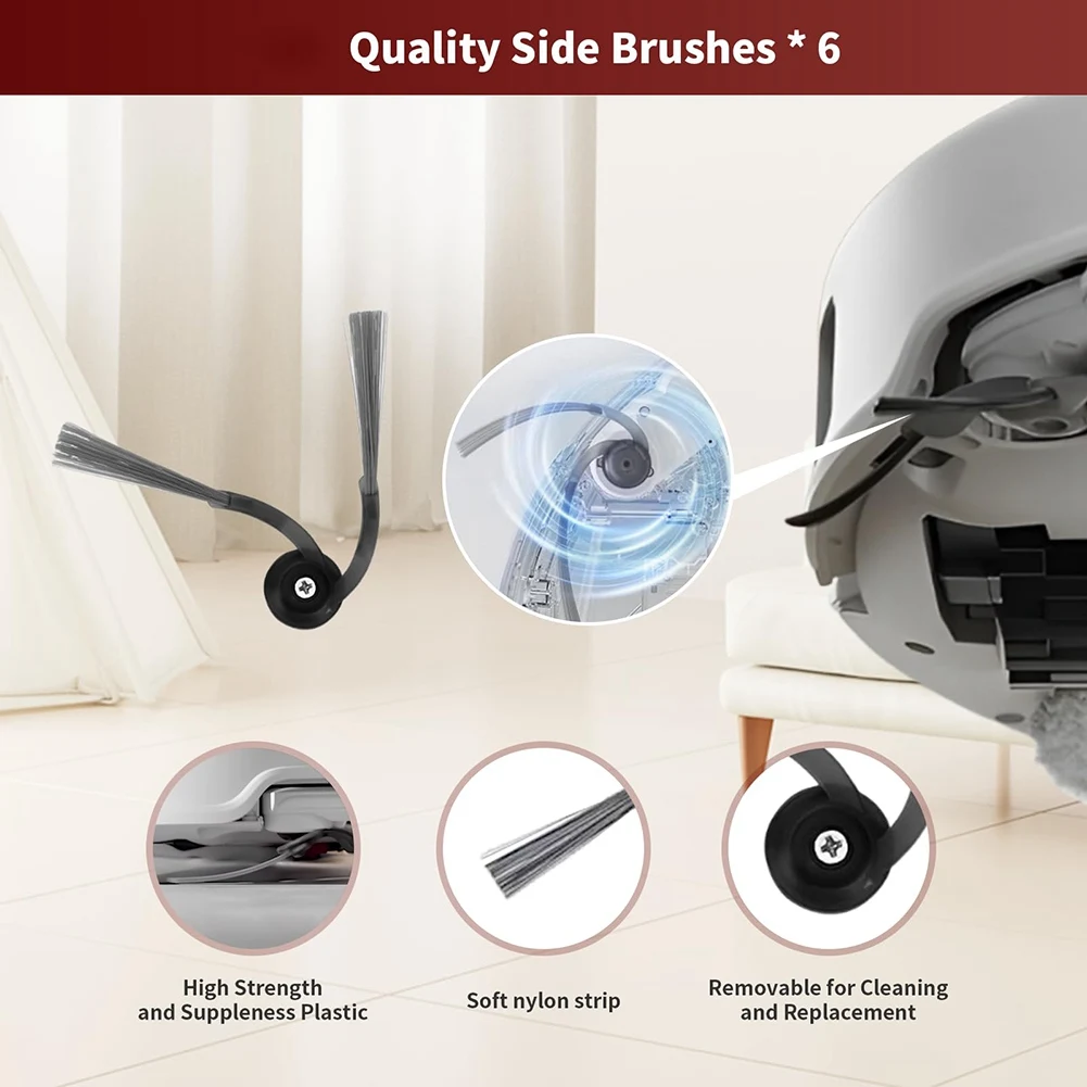 

【Today-Only!】For Roborock Qrevo Curv P20 Pro Scrubber Side Brush Accessories Sweeping Robot Accessories And Consumables