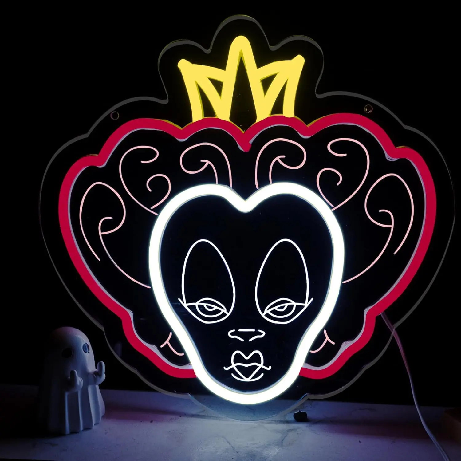 

Queen of Hearts Neon Sign USB Dimmable LED Light for Party Bedroom Bar Gaming Room Home Decoration personnalisé Gift