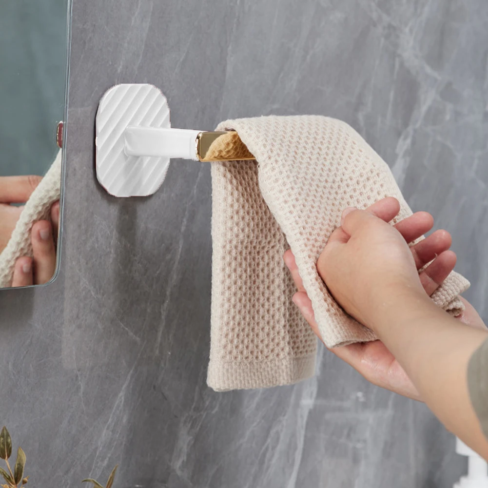 Minimalist Curtain Holders Bathroom Wall Hooks Multi-Purpose Usage Reliable Curtain Support Space-Saving Design