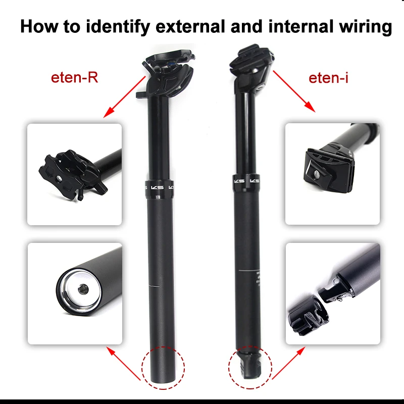 KS Eten -R ETEN -i 30.9mm 31.6mm x 100mm Travel Remote Mountain Downhill Bike Dropper Seatpost  EXA