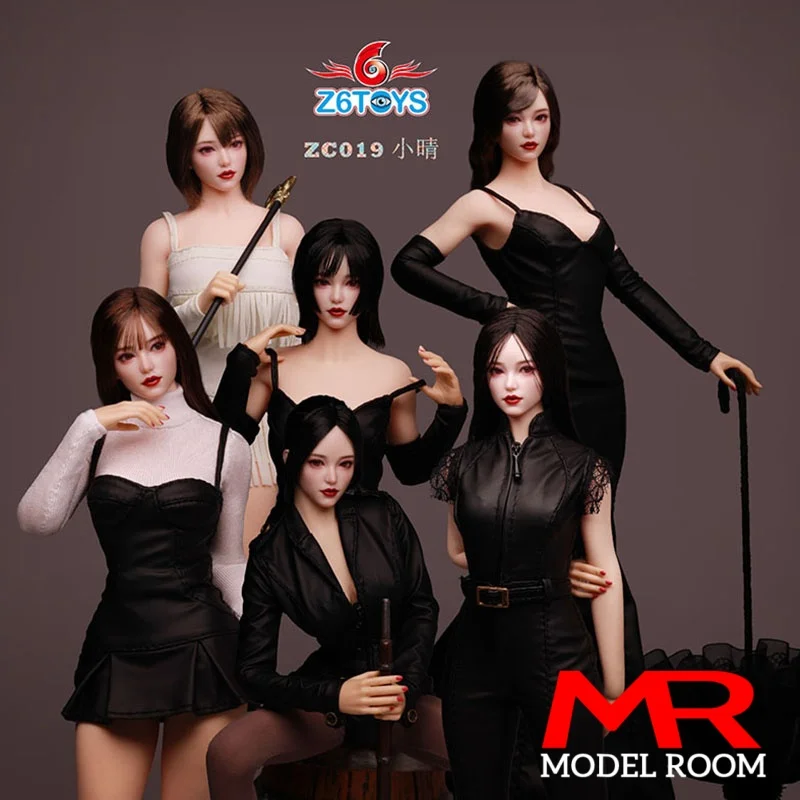 

Z6TOYS ZC019 1/6 Scale Asian Girl Xiaoqing Head Sculpt Movable Eye Head Carving Model Fit 12'' Female Soldier Action Figure Body