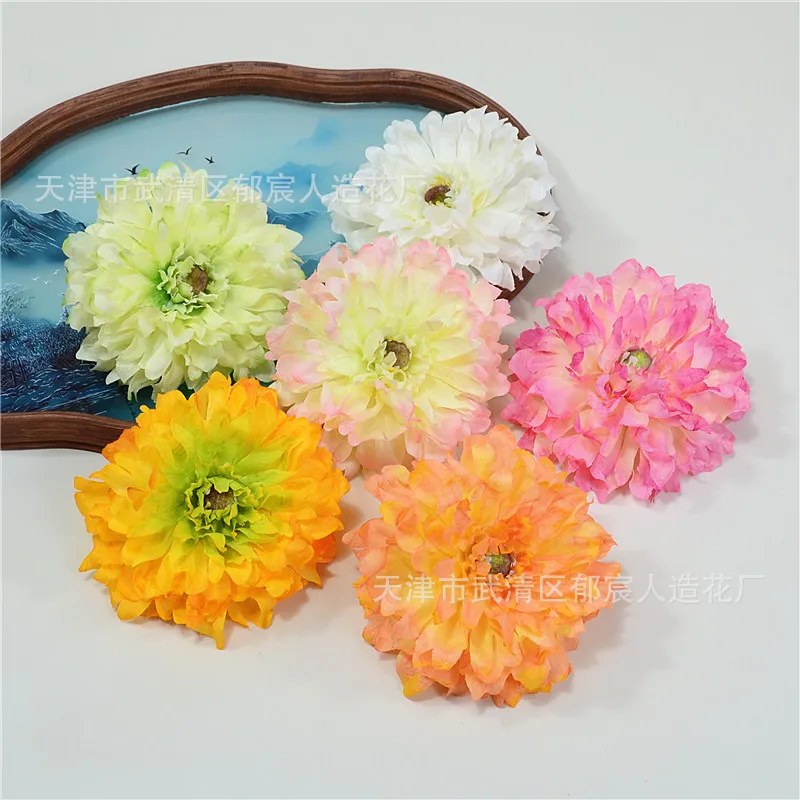 

50pc 7Color 12CM Artificial Silk Peony Lotus Flower Heads For DIY Wedding Wall Bouquet Party Home Decoration Hat Accessories