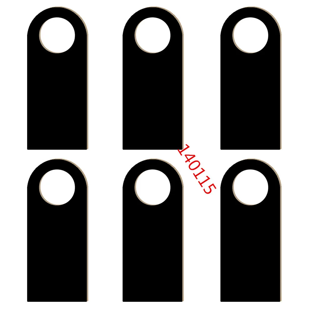 6 قطعة مقبض الباب الخشبي الصغير شماعات العلامات على الوجهين السبورة رسالة مجلس علامة معلقة ديكور للديكور المنزل #3