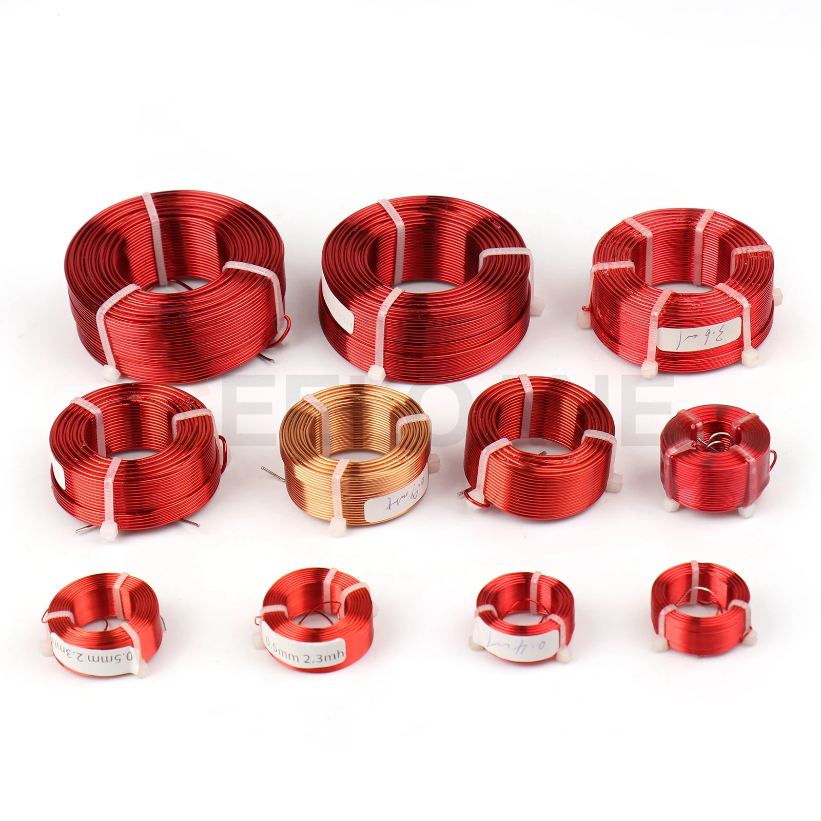 GEELOANE 1.2/1.5/1.6 مللي متر 4N OFC مغو الهواء النواة ل HIFI عشاق الصوت كروس مقسم التردد 0.2mH-5.5mH