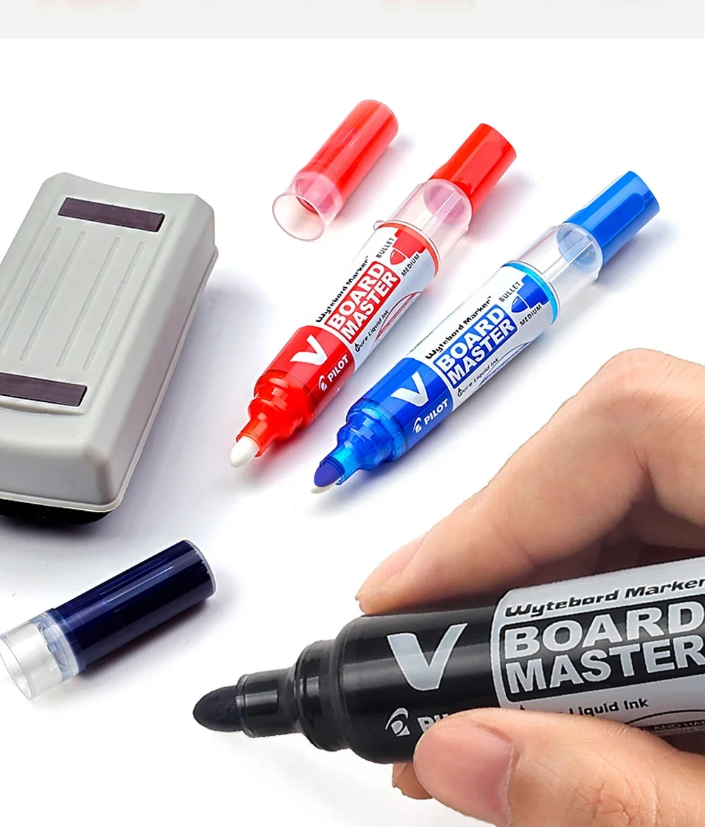 Japan PILOT Schwarzer Whiteboard-Marker, Büro, gerade Flüssigkeit, großes Fassungsvermögen, nachfüllbare Tinte, Bildung, Trainingskurs, löschbarer Stift – Detail 5