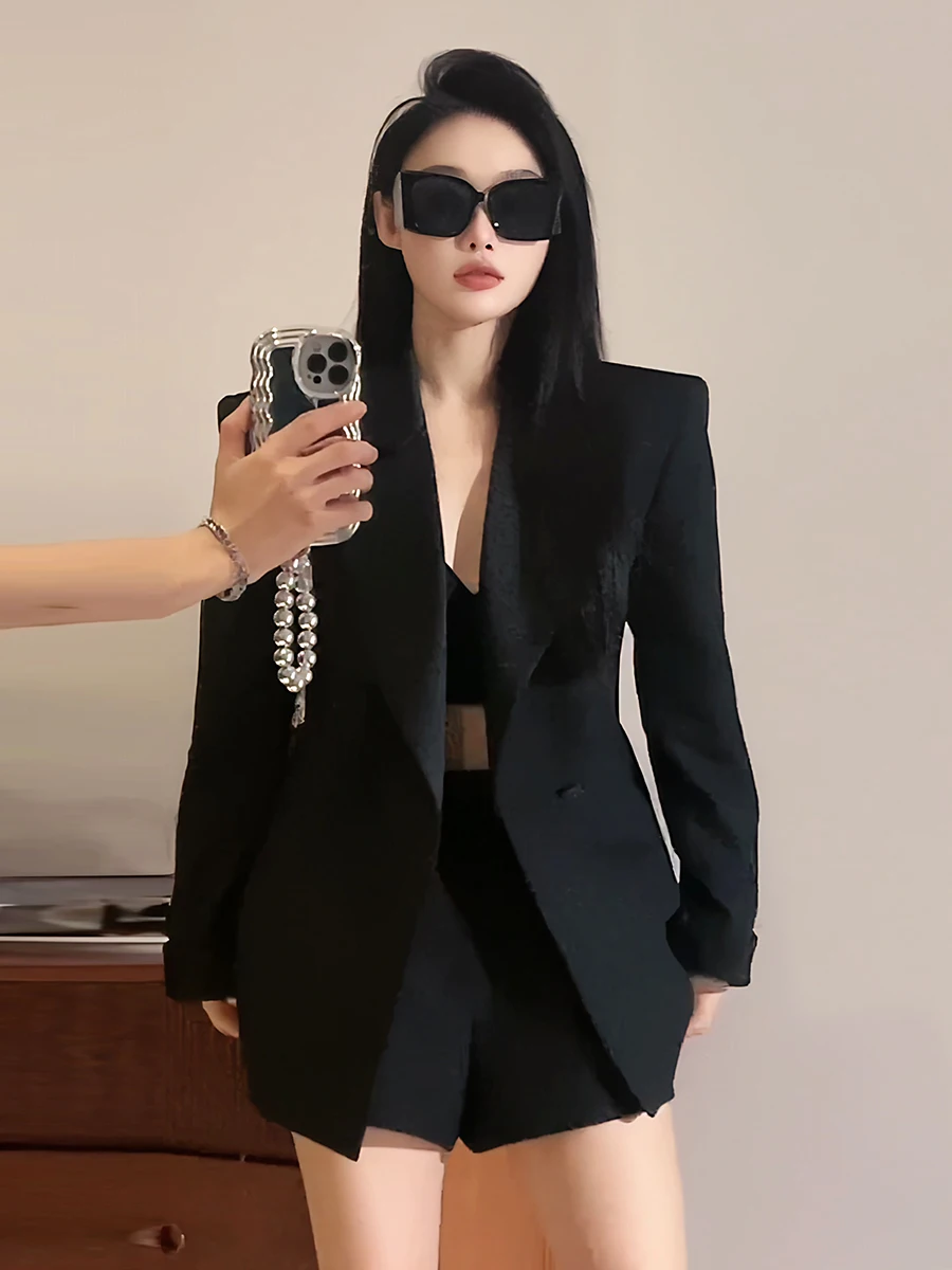 

Женский костюм Ele Ladylike: Элегантный пиджак свободного кроя с длинными рукавами, новая коллекция Весна 2026, модный, для офиса и повседневной носки