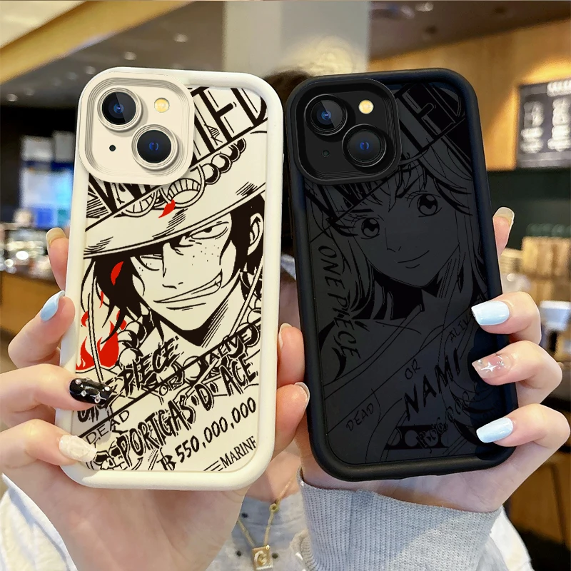 

Новый чехол для телефона O-One Pieces Ace Nami Anime для iPhone 16 Pro Max Case 15, 14, 13, 12, 11 Pro XR X XS Max 8 7, силиконовый нескользящий чехол