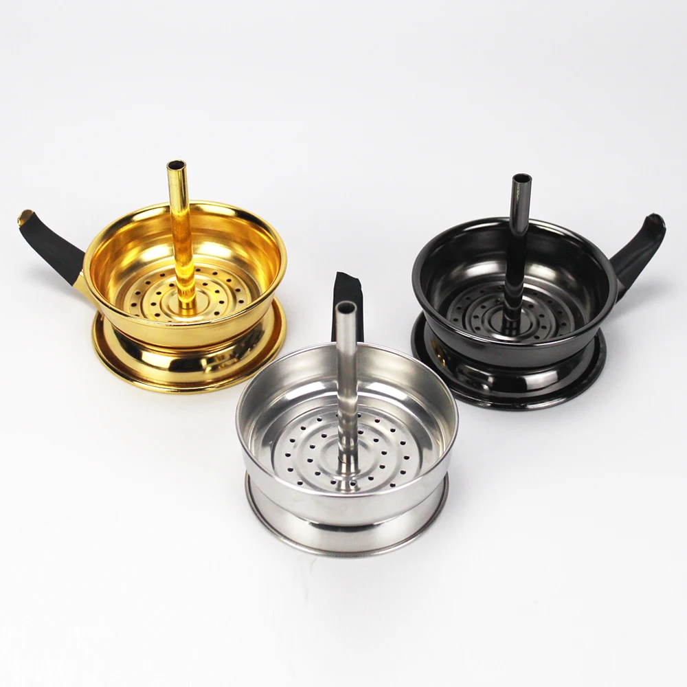 Metal Hookah Charcoal Holder With Handle for Narguile Shisha Sheesha Water Pipe  Chicha Tobacco Shisha Bowl Accessories