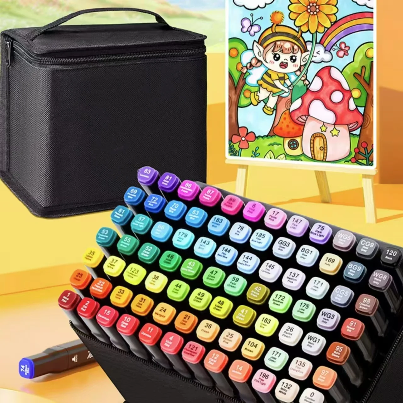 

Professional Permanent Sketch Markers – Colored Dual-Head Set for Art Illustrations & School Supplies