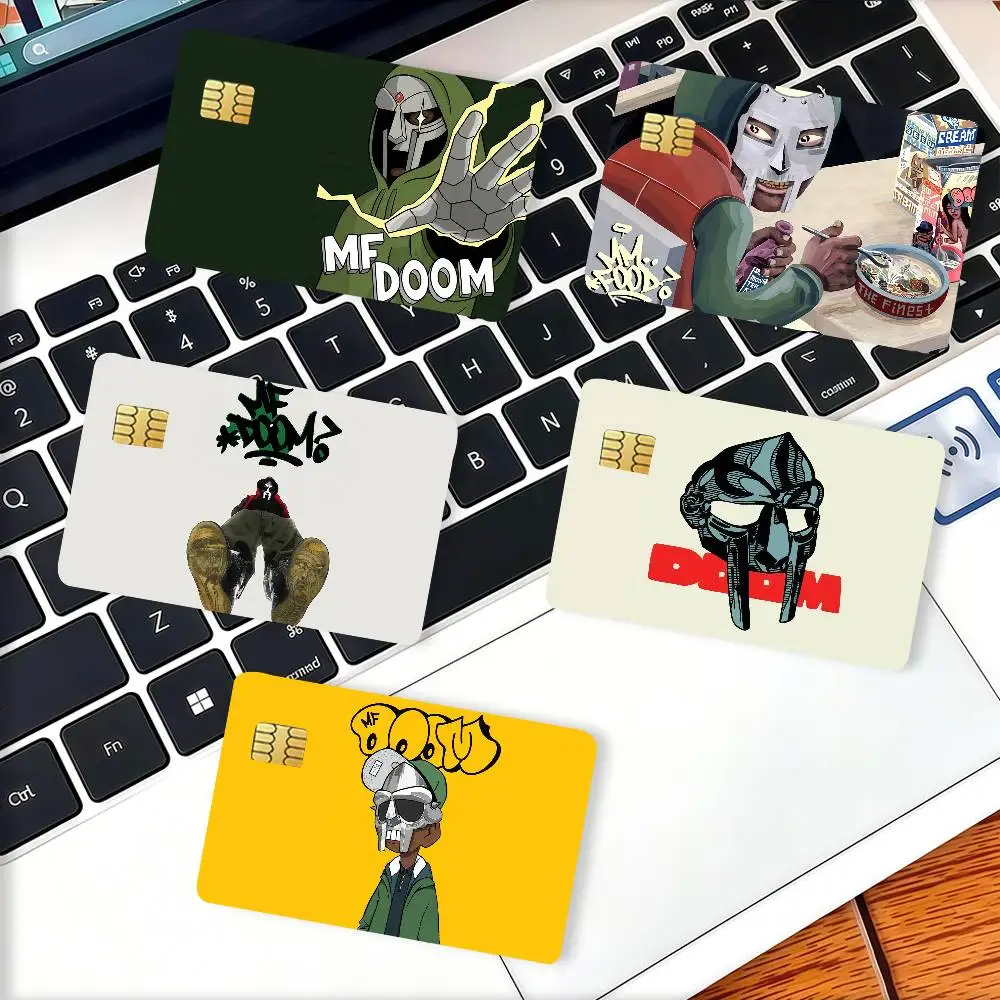 American rapper M-MF D-DOOM Credit Card Decorative Card Stickers Suitable For Bank Cards Metro Transit Anti-scratch Gift 4PCS