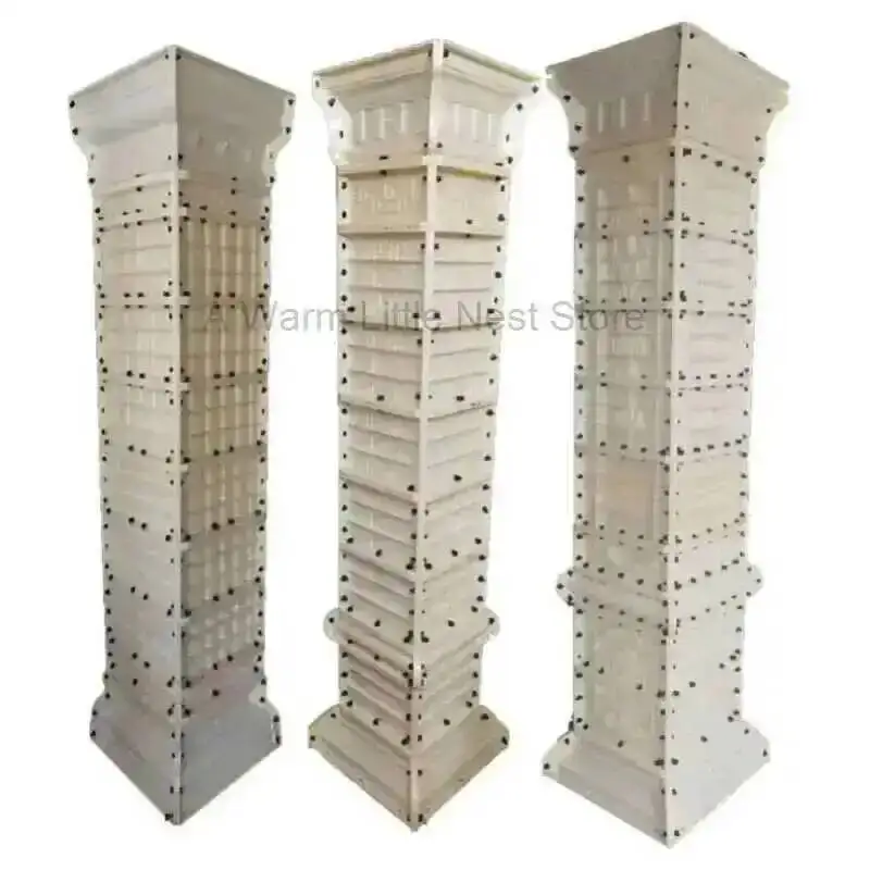 Nordic Villa Exterior Wall Garden Decorations Thickened ABS Square Roman Column Molds Gate Cement Square Column Building Decor M