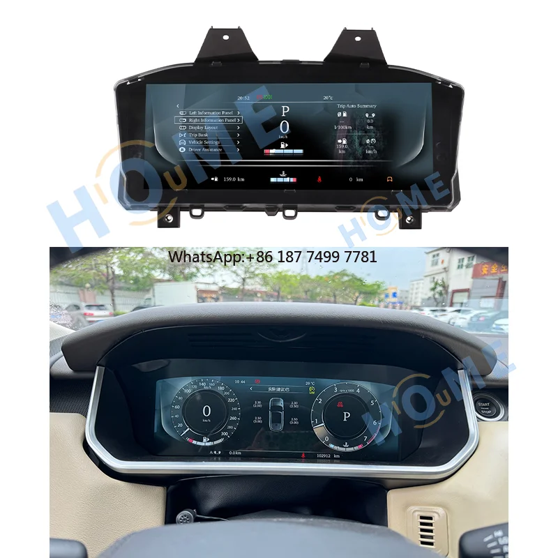

Car LCD Digital Cluster Instrument Panel Carplay Speed Meter for Range Rover Sport Vogue 12.3" LCD Dashboard Modification Smart