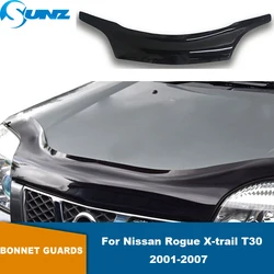 Bonnet Guards For Nissan Rogue X-trail T30 2001 2002 2003 2004 2005 2006 2007 Front Bug Hood Deflector Protector Car Accessories