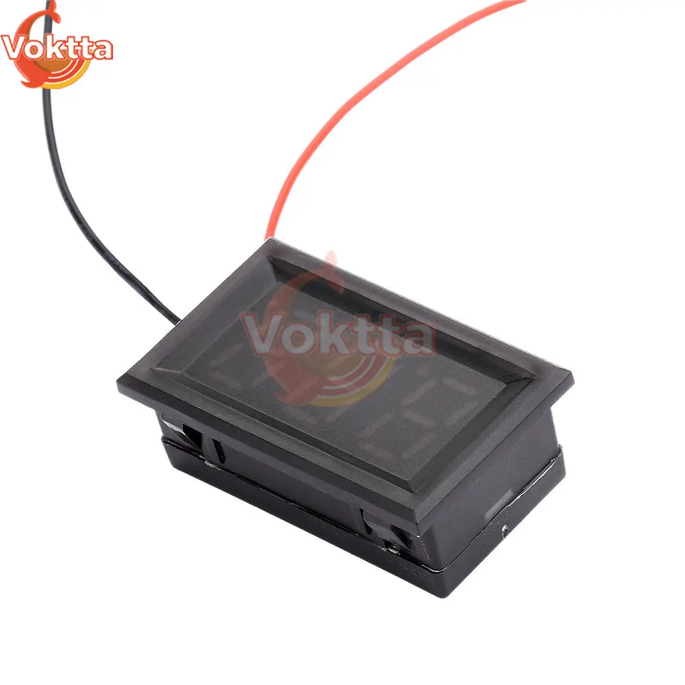 Voltímetro digital led dc 4.5v-30v, 0.56 unidades, à prova d'água, testador de tensão para carros, motocicleta, painel de medidor de exibição led