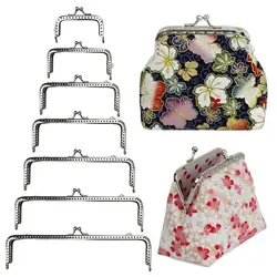 Vintage Purse Frame Kiss Clasp Metal Purse Clasp Frame Bag Hardware DIY Craft Handle Bag Accessories Bag Clasps Purse Frame