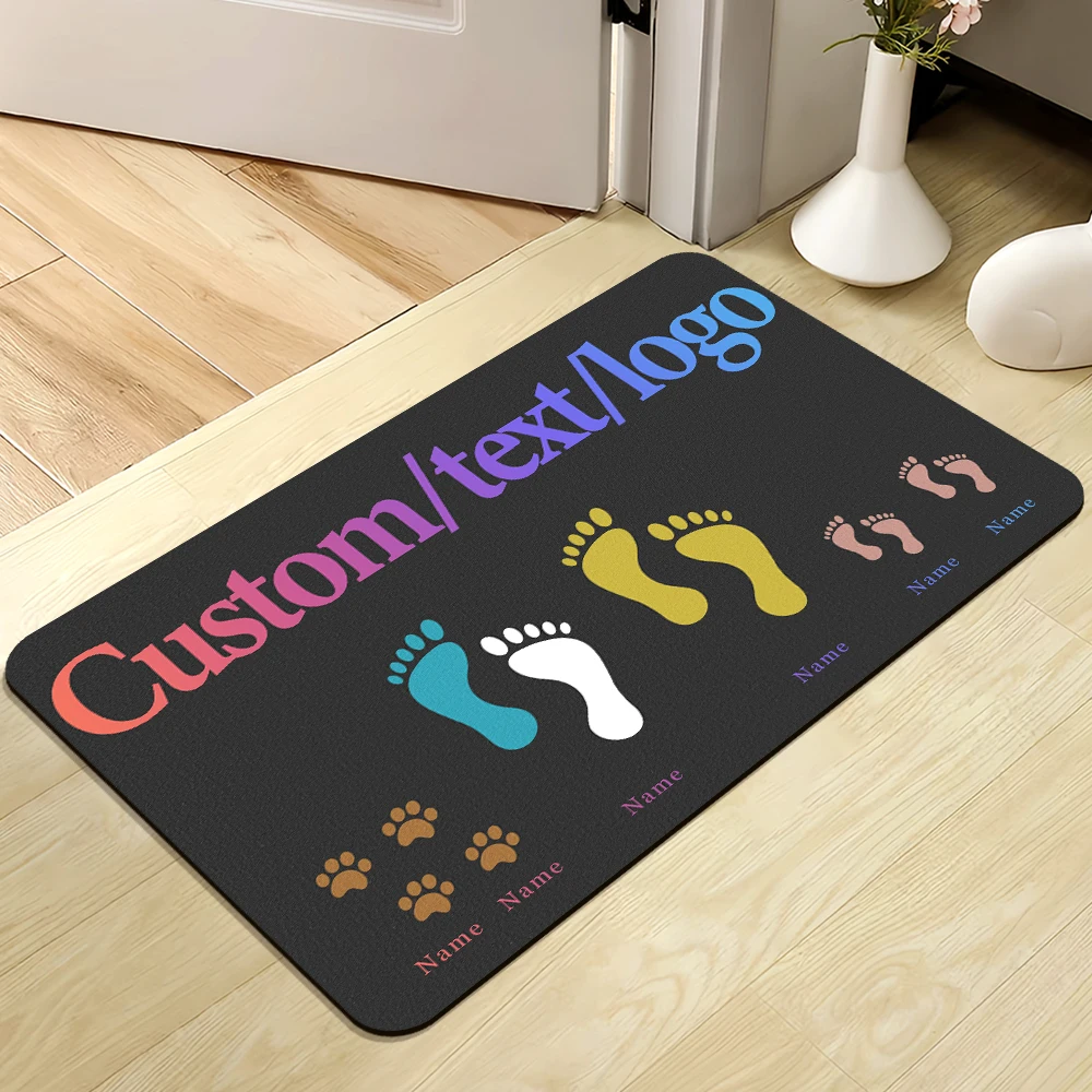 

Custom Doormat Entrance Welcome Mat Hallway Doorway Bathroom Kitchen Rugs Floor Mats Carpet All Color All Logo Home Decor Gift