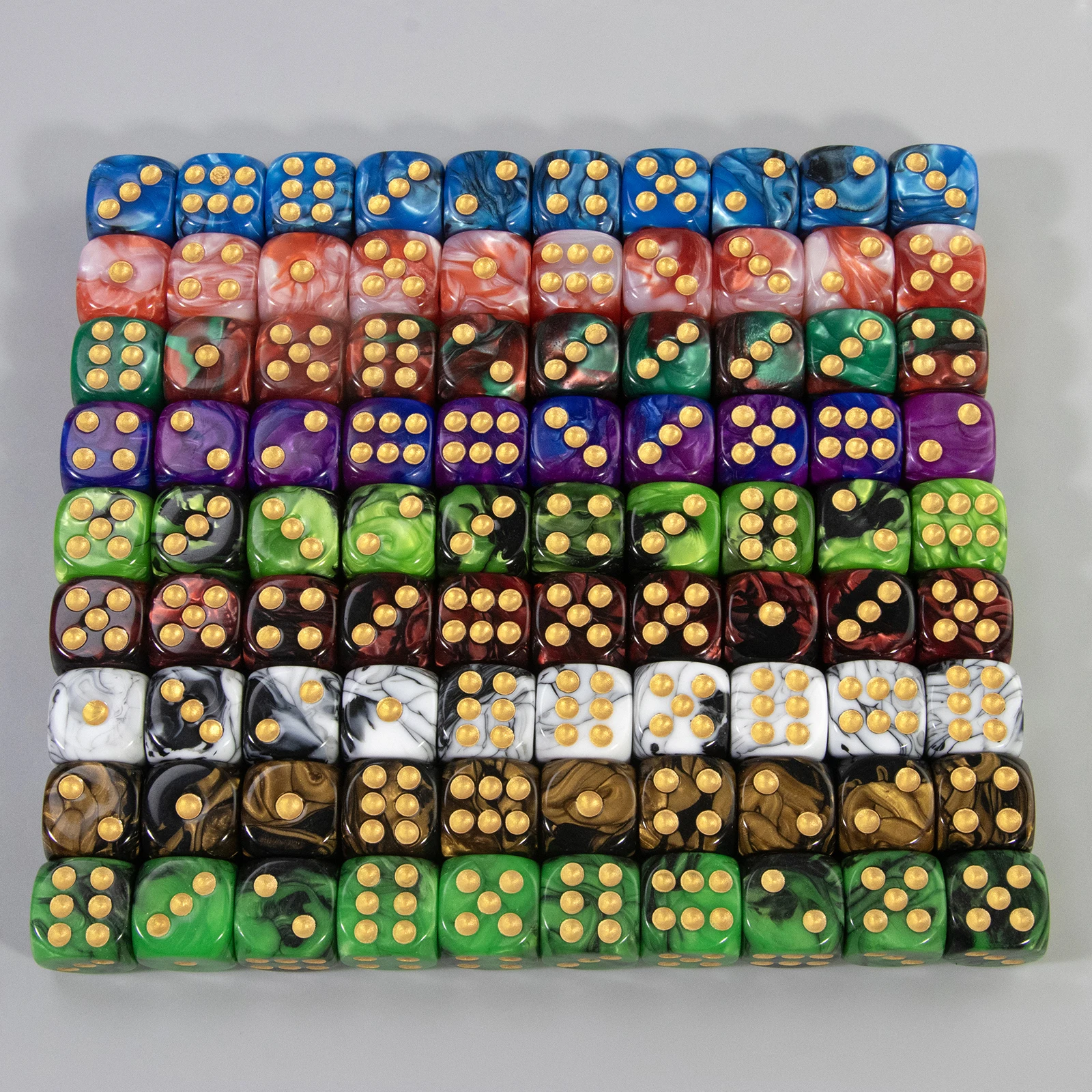 10pcs 16mm D6 Dice Mixing Color Rounded Corner Dice for Poker Game Family Entertainment Party Gathering Games view 2