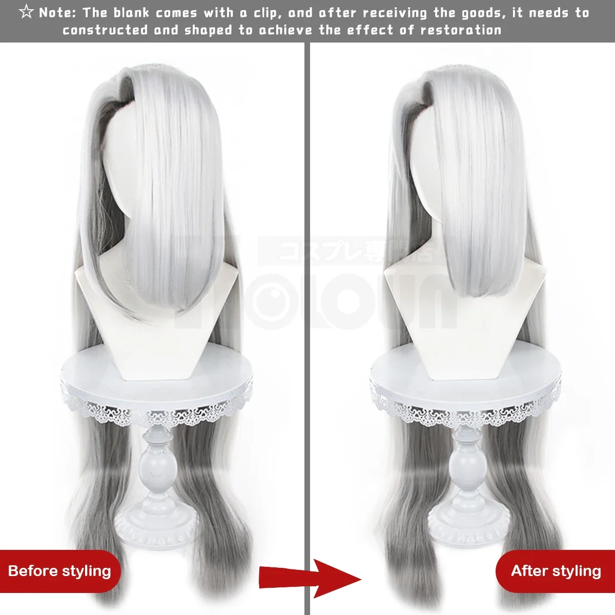 تأثيري هاز فندق أنيمي Vaggie شعر مستعار تأثيري نمط طويل روز صافي الألياف الاصطناعية قابل للتعديل حجم هالوين هدية الكريسماس