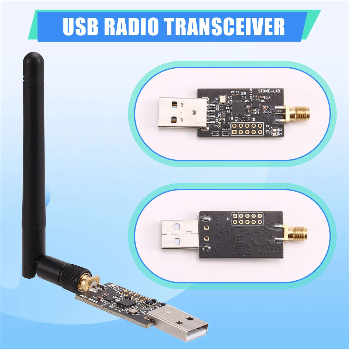 

ABIY-1pcs Crazyradio PA - Long Range 2.4Ghz USB Radio Dongle with Antenna Based on the NRF24LU1+ 1km Range LOS