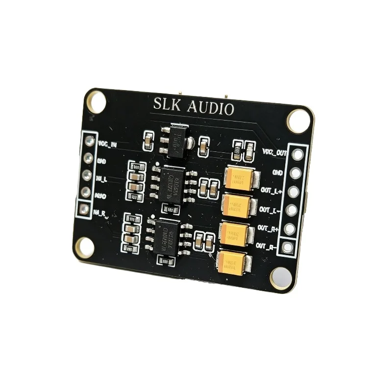 Audio-Analog-Eingang mit Single-Ended-Verbindung zu einem symmetrischen, differenziellen Analogausgang – DIY-Umwandlungsplatine.