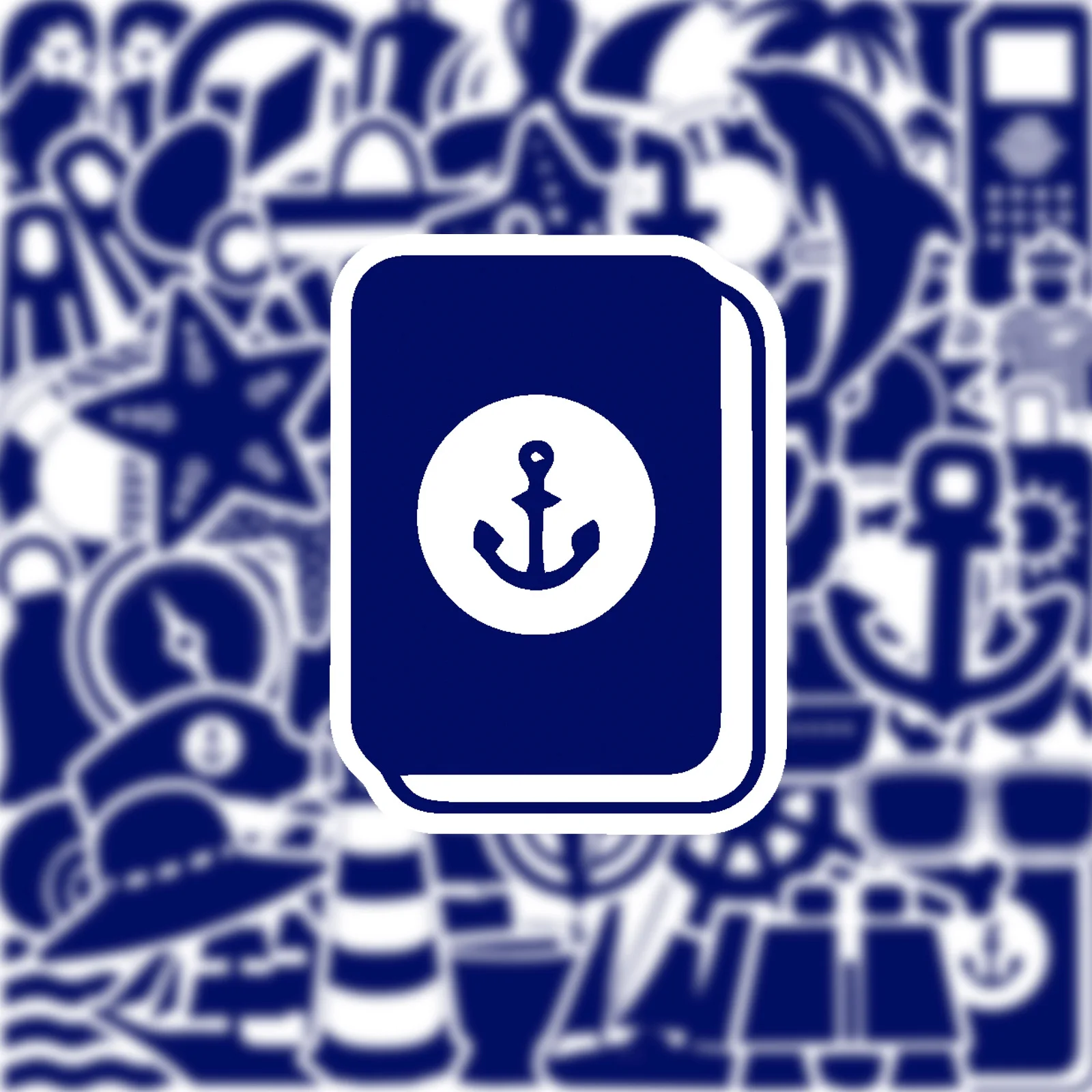 10/50 قطعة الأزرق البحرية نمط الكرتون ملصقات الإبداع الكتابة على الجدران الديكور DIY بها بنفسك اللعب الثلاجة المحمول الغيتار الدراجة سكيت الشارات #3