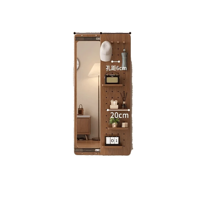 

Invisible full-length mirror push-pull closed hidden full-body mirror attached to the wall can block wall-mounted hole board