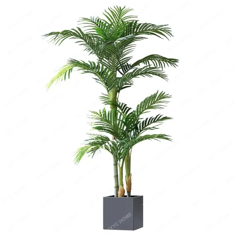 Large Nordic Style Simulation Green Plant Areca Palm Plant Pot Living Room Interior Floor Ornaments Decoration