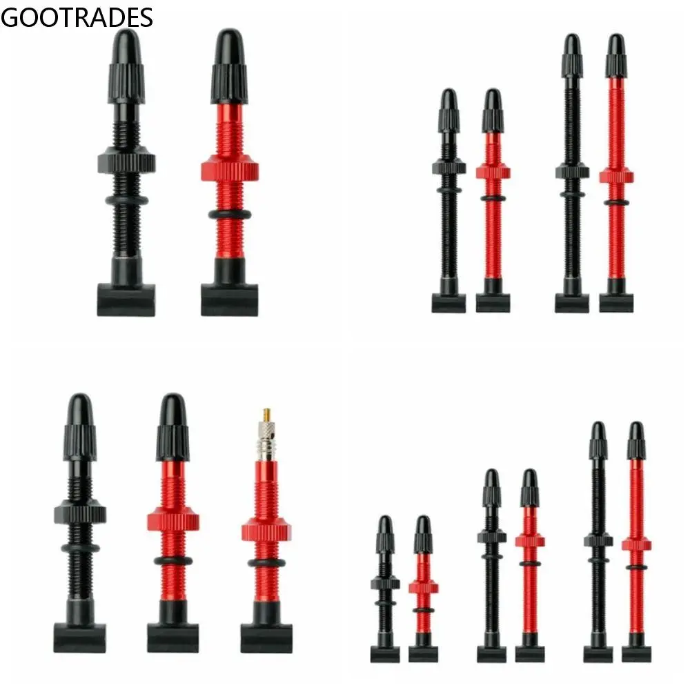 

45/60/80mm F/V Valve Nipples Anodized CNC-machined Tubeless Tire Valves Brass Core Abrasion Resistance MTB Road Bicycle