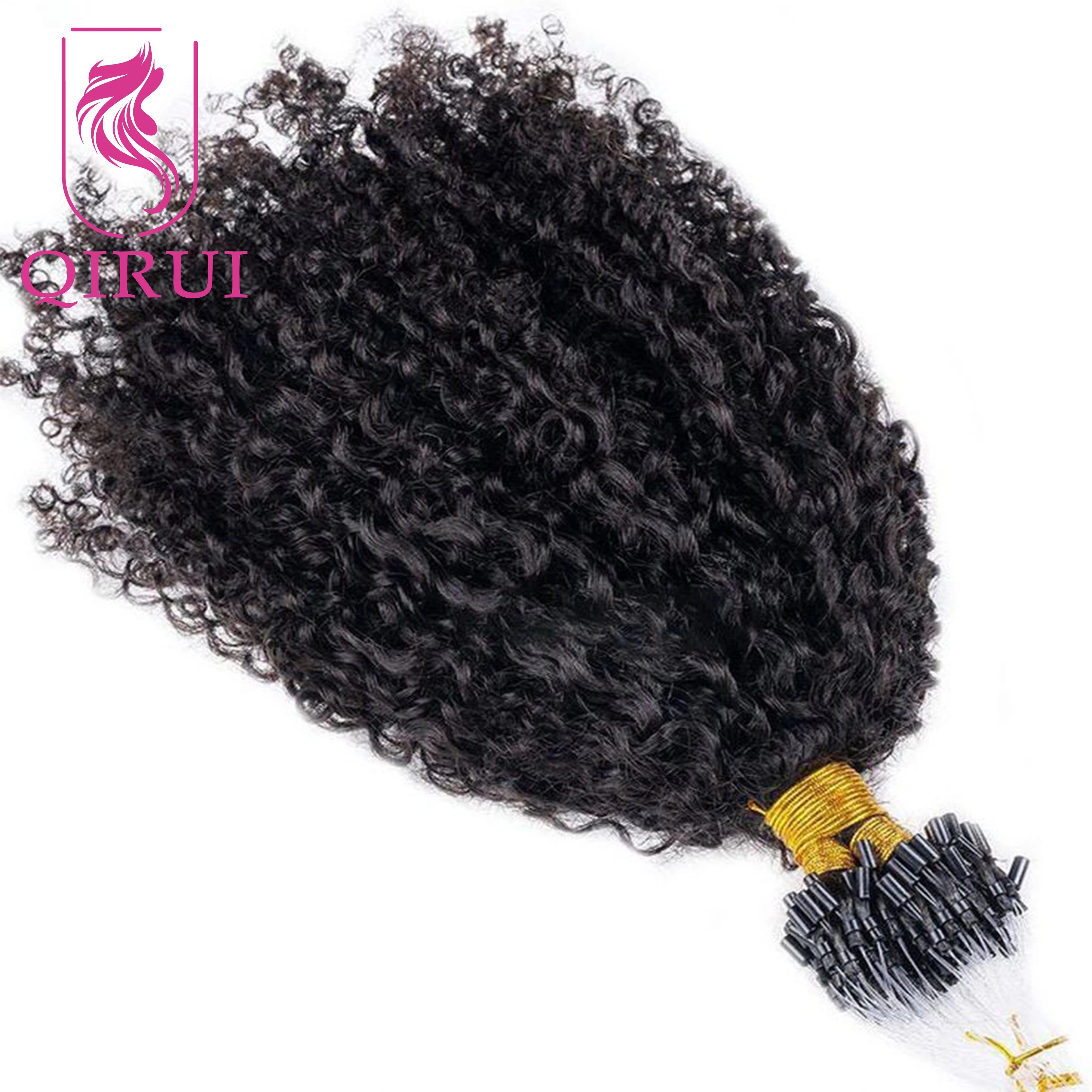 Micro Loop Human Hair Extensions Sassy Curly Microlink Hair Extensions For Women Burmese Micro Ring Hair Extensions Human Hair