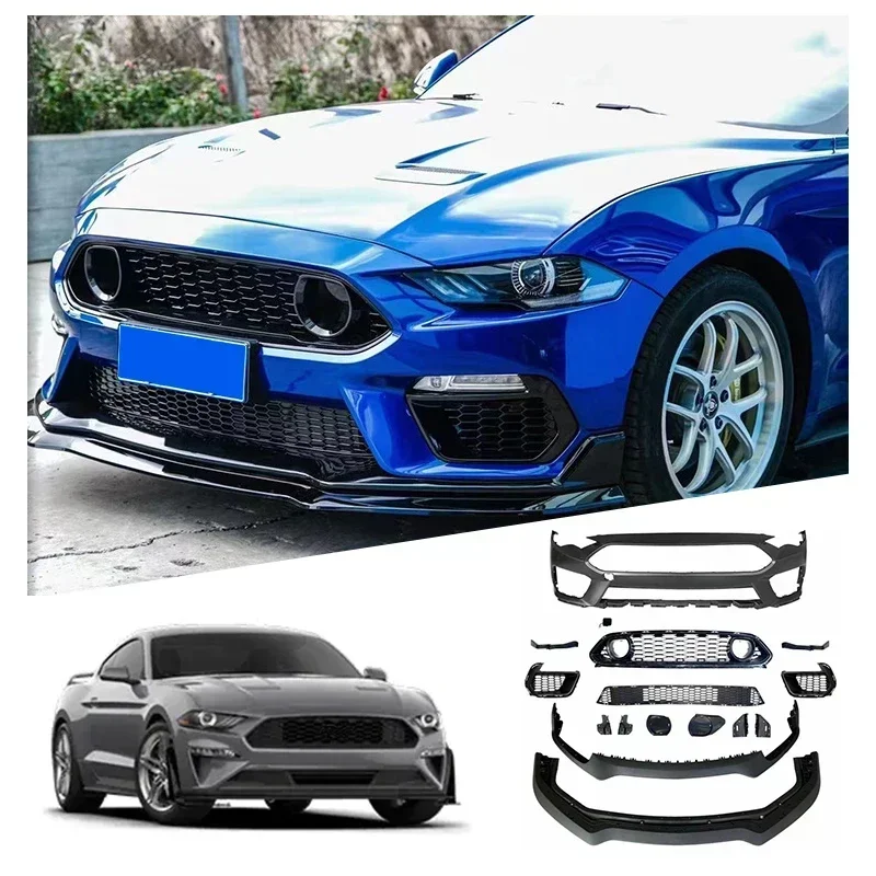 Front Bumper Assembly Mustang Conversion Front Bumper Large Wide Body Kit For Mustang Gt Body Kit 2018-2023