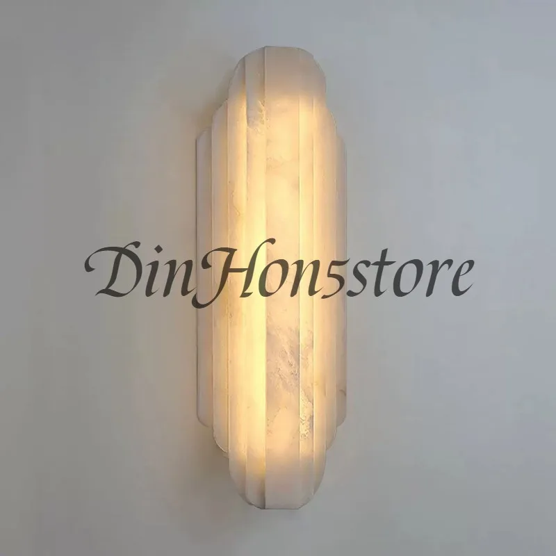 Spanish Marble Wall Lamp Modern Light Luxury Simple Designer Light Entrance Living Room Background Bedside Decoration Lamp
