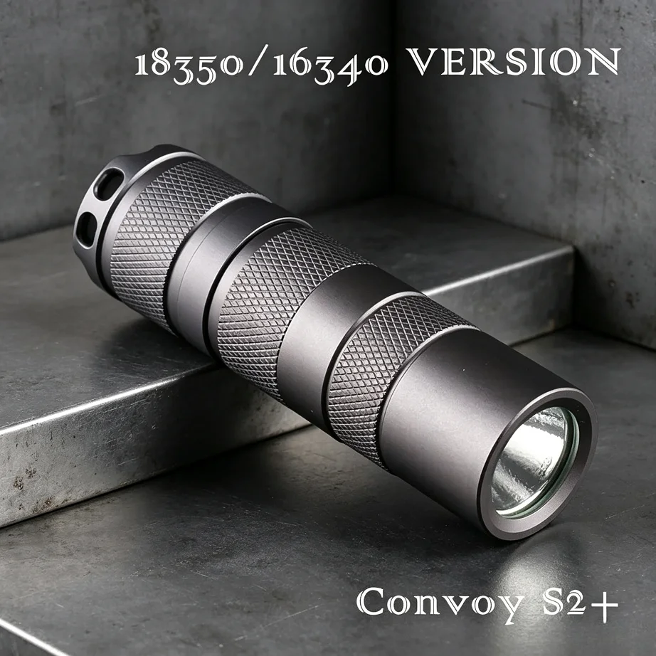 Mini Keychain LED Flashlight Convoy S2+ XML2 EDC Pocket Torch 18350/16340 Version Portable LED Lamp for Camping Emergency