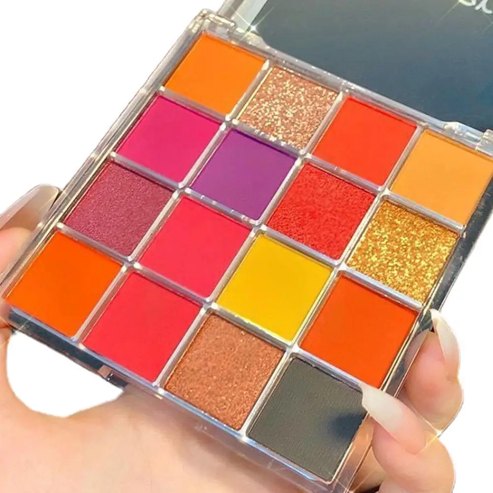 Miss Lara 16 Farben Lidschatten Palette bunte Künstler gepresst pigmentierten Glitzer Make-up Puder Kit matt schimmernden Lidschatten e3g8