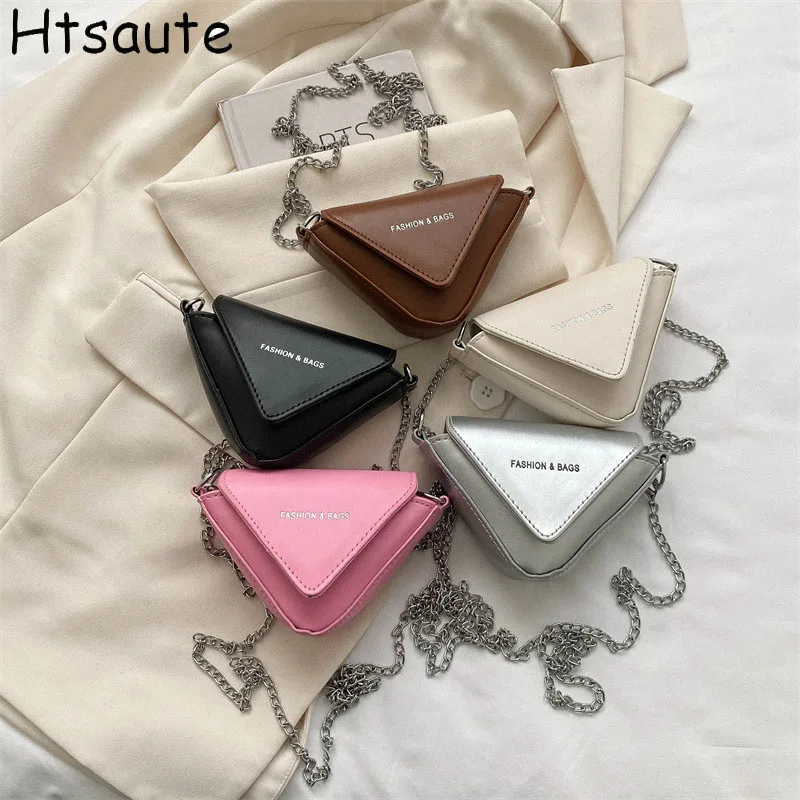 Mini Designer Crossbody Tas Pu Lederen Damesmode Kettingtas Effen Kleine Lippenstiftzakjes Trend Prachtige Messenger-Bakken Handtas