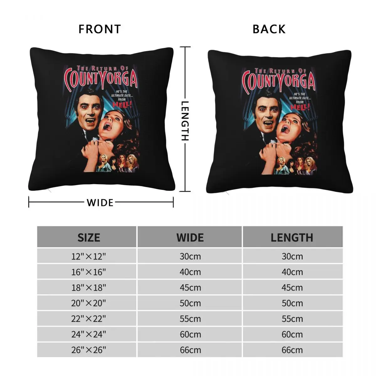 The Return Of Count Yorga Classic Pillowcase Polyester Linen Velvet Printed Zip Decorative Home Cushion Case